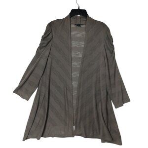 New Directions Open Front Lightweight 3/4 Sleeve Cardigan Green Women's XL